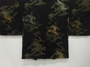 大正ロマン　漆　雲模様織出し　羽織